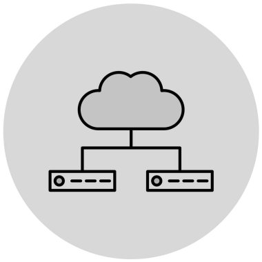 Bulut ağı. Basit resimleme