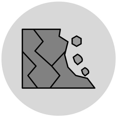 Tehlike. Web simgesi vektör illüstrasyonu