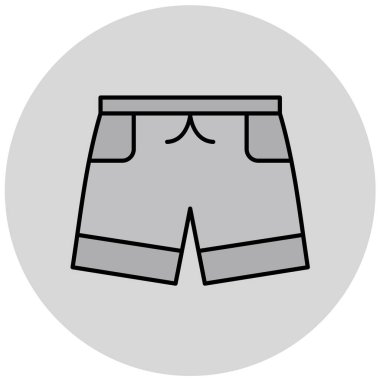 şort simgesi, vektör illüstrasyonu