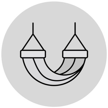 Bir hamak simgesinin vektör illüstrasyonu