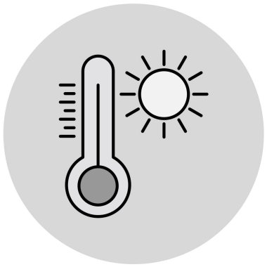 Termometre. Web simgesi basit tasarım