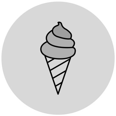 Dondurma ikonu. vektör illüstrasyonu