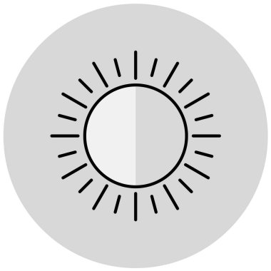 Güneş. Web simgesi basit illüstrasyon