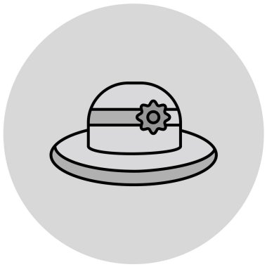 Şapka. Web simgesi basit illüstrasyon