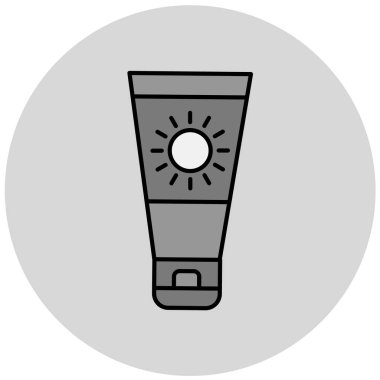 Güneş kremi simge vektör çizim