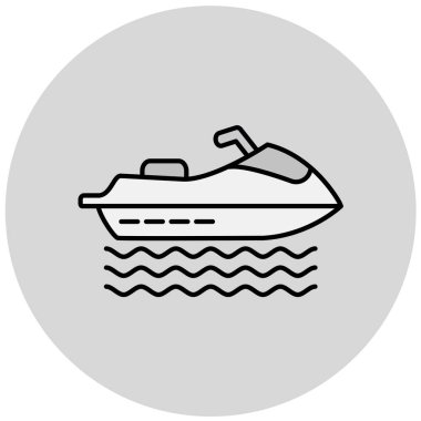 Yolcu gemisi simgesi. Beyaz arkaplanda izole edilmiş basit resimleme