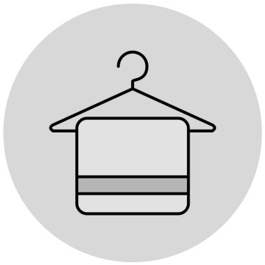 havlu basit simgesi, vektör çizim