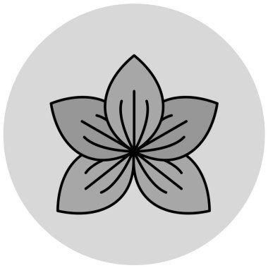 Çiçek basit simgesi, vektör çizim