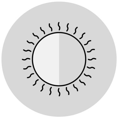 Güneş basit simgesi, vektör çizim