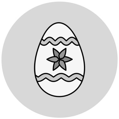 Yumurta basit simgesi, vektör illüstrasyonu