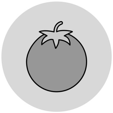 Domates basit simgesi, vektör illüstrasyonu
