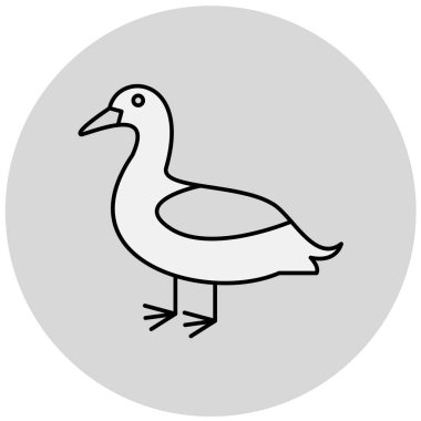 kuş basit simgesi, vektör çizim