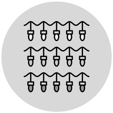 Garland basit simgesi, vektör çizim