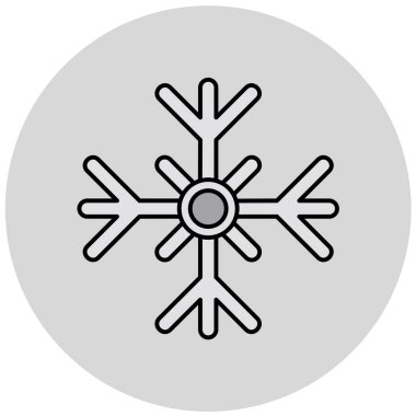 Kar tanesi basit simgesi, vektör çizim