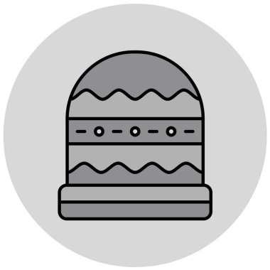 Şapka basit simgesi, vektör çizim