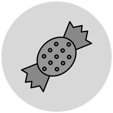 Şeker basit simgesi, vektör illüstrasyonu