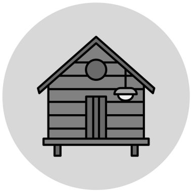 basit simgesi bina, illüstrasyon vektör