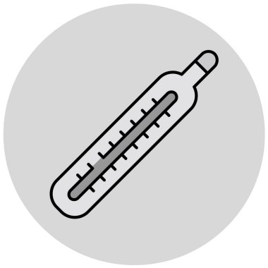 termometre basit simgesi, vektör çizim