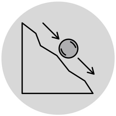 Topun aşağıya düşüşünün vektör illüstrasyonu