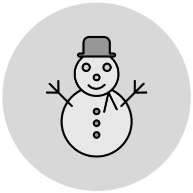 Kardan adam. Web simgesi basit illüstrasyon