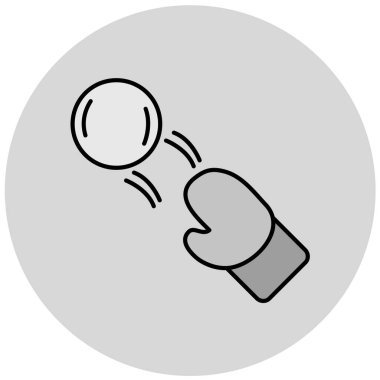 Top simgesi fırlatma vektör illüstrasyonu