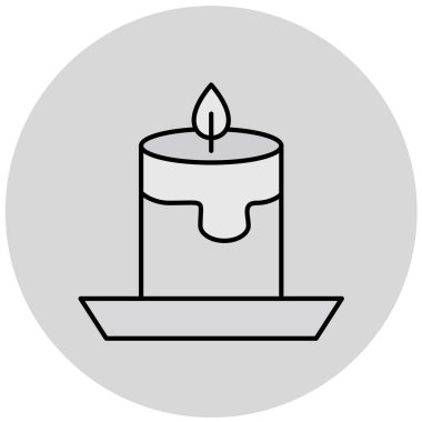 Moda biçimi izole edilmiş arkaplanda mum simgesi