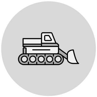 ekskavatör vektör simgesi modern basit illüstrasyon