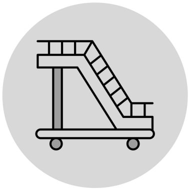 Moda Biçimli Merdiven Simgesi İzole Arkaplan