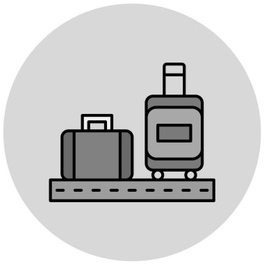 Bagaj. Web simgesi basit illüstrasyon