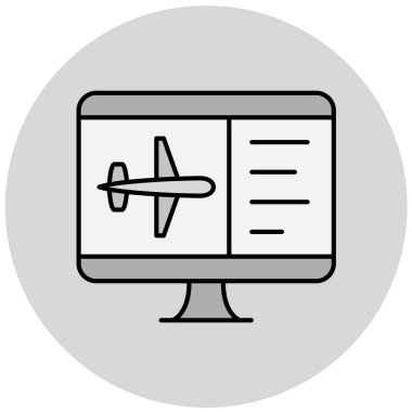 Havaalanı simgesi, vektör illüstrasyonu