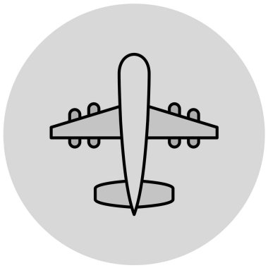 Uçak. Web simgesi basit illüstrasyon