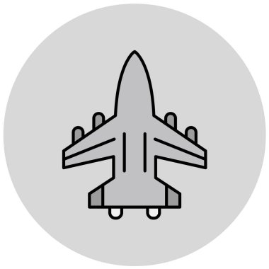 Uçak. Web simgesi vektör illüstrasyonu