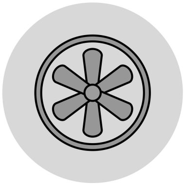 Vektör illüstrasyonu basit fan simgesi