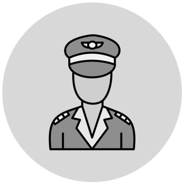 Polis memuru simgesinin vektör illüstrasyonu