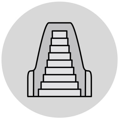 Basit bir merdiven simgesi. vektör illüstrasyonu