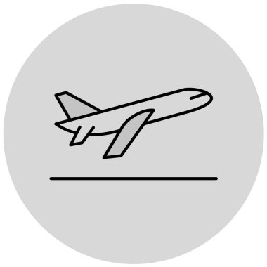 düzlem simgesinin vektör illüstrasyonu