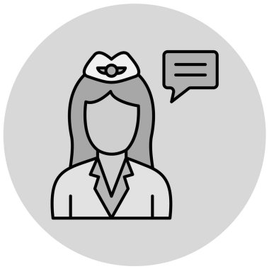 Hemşire kadın simgesinin vektör çizimi