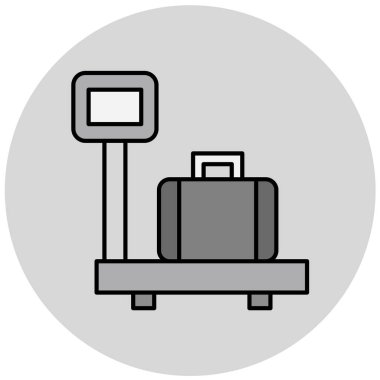 bagaj. Web simgesi basit illüstrasyon