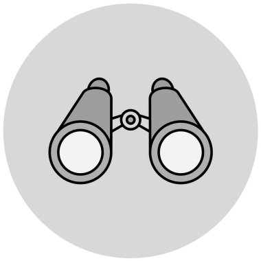 dürbün simgesi. Düz dizayn. vektör illüstrasyonu.