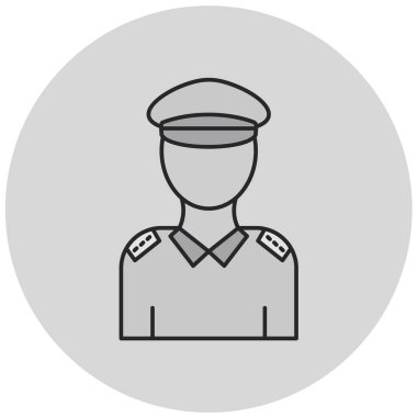 Asker insan simgesinin vektör çizimi