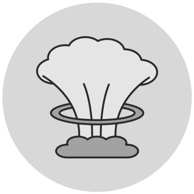 Nükleer patlama simgesinin vektör çizimi