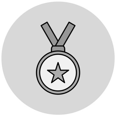 Madalya. Web simgesi basit illüstrasyon