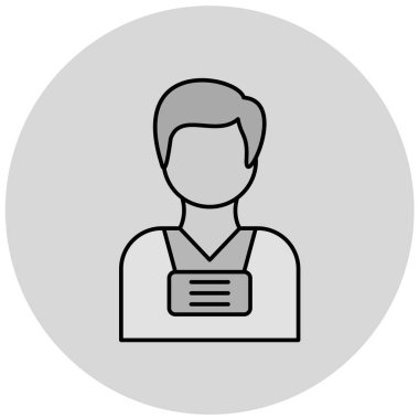 İş adamı simgesinin vektör illüstrasyonu