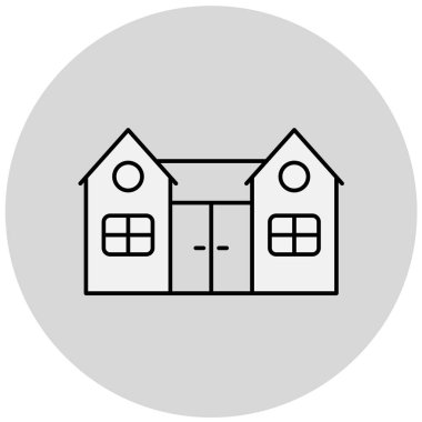 Ev. Web simgesi basit illüstrasyon