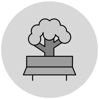 Ağaç. Web simgesi basit illüstrasyon