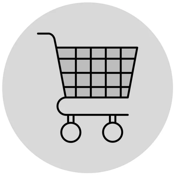 Icoon Winkelwagentje Eenvoudige Illustratie Van Trolley Vector Symbool Voor Web — Stockvector