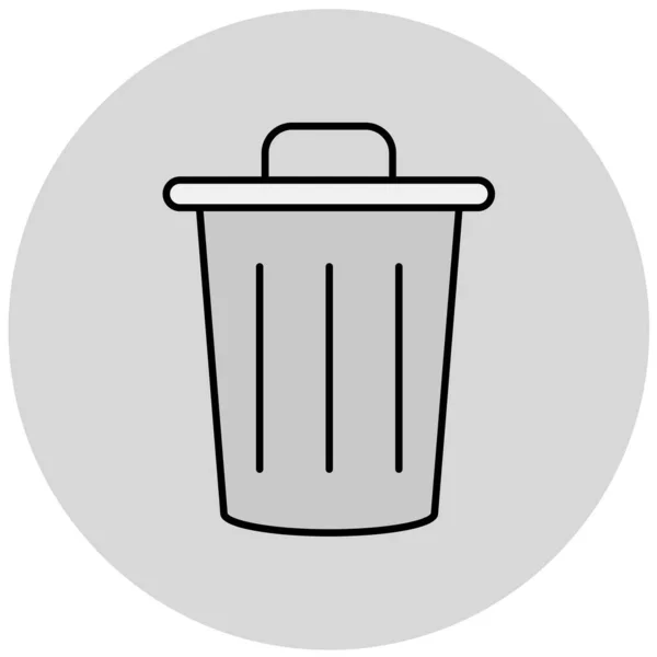 Trash Can Icon Simple Illustration Dustbin Vector Icons Web Design — Stock Vector