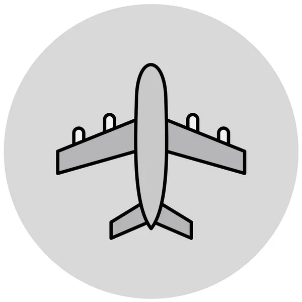 Icono Avión Vector Ilustración — Vector de stock