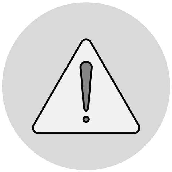 Icono Signo Exclamación Símbolo Advertencia Estilo Diseño Plano — Archivo Imágenes Vectoriales