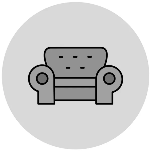 Gambar Vektor Ikon Sofa - Stok Vektor